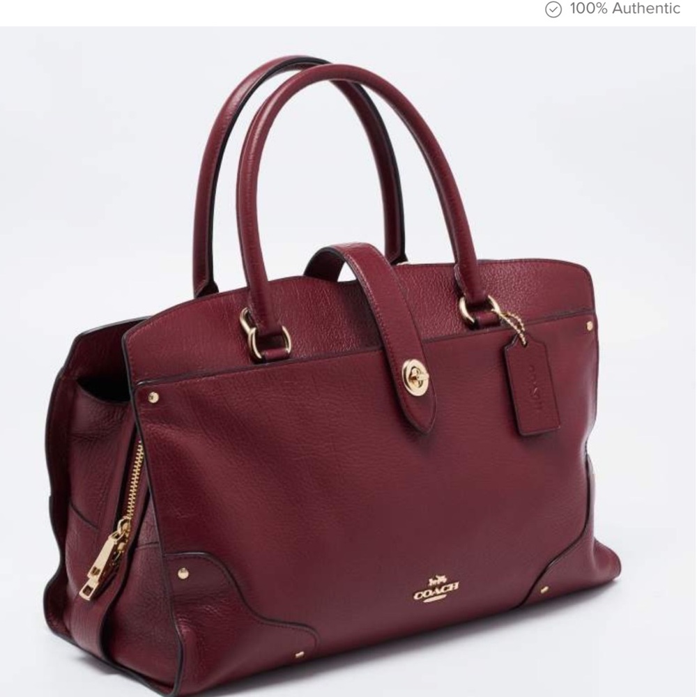 Coach Maroon Leather Satchel